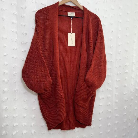 Universal standard Rust Long Cardigan Womens small - Picture 1 of 4